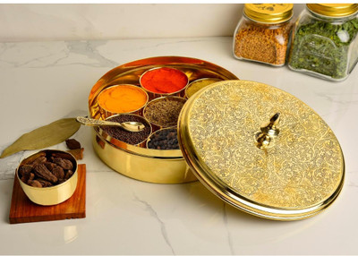 Om ShreeJee Decor Spice Set Brass(1 Piece)