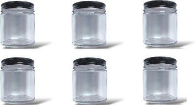 Prachi collection Glass Utility Container  - 100 ml(Pack of 6, Clear)
