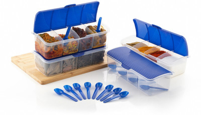 Sorath Plastic Utility Container  - 2000 ml(Pack of 4, Blue)