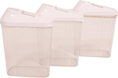KUBER INDUSTRIES Plastic Grocery Container  - 700 ml(Pack of 3, White)