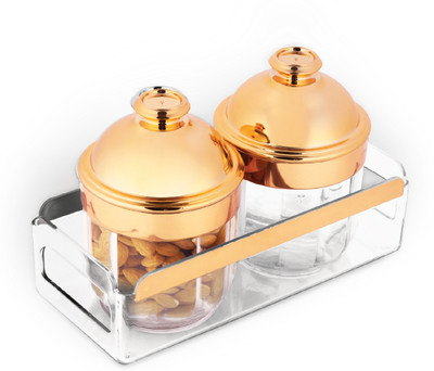 Trueware Plastic Utility Container  - 500 ml(Pack of 2, Gold)
