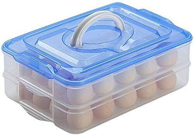 premium mart Plastic Egg Container  - 2 dozen(Multicolor)