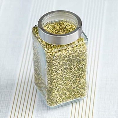 JIGSHTIAL Glass Grocery Container  - 1000 ml(Clear)