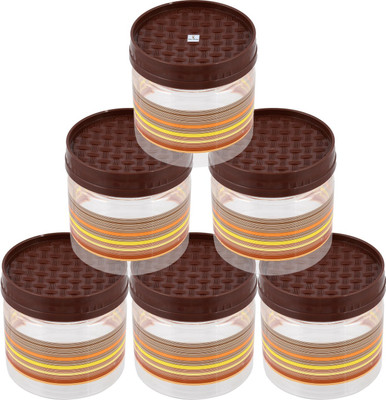 KUBER INDUSTRIES Plastic Grocery Container  - 350 ml(Pack of 6, Brown)