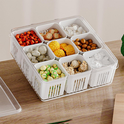 Flexcube Plastic Fridge Container  - 2 L(White, Clear)