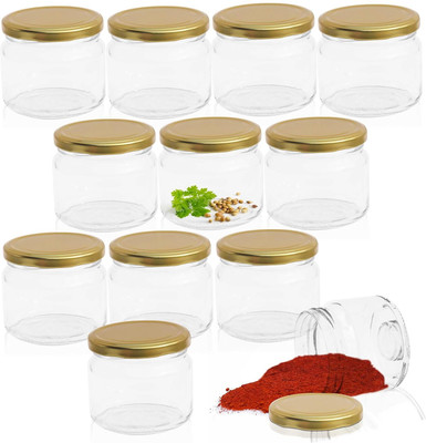 Glassbunny Glass Grocery Container  - 200 ml(Pack of 12, Clear)