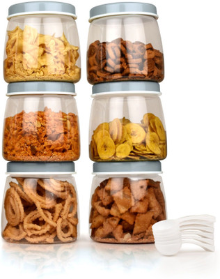 FLAIR Plastic Grocery Container  - 1500 ml(Pack of 6, Blue)