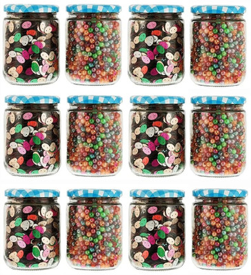 Avastro Glass Grocery Container  - 500 ml(Pack of 12, Clear)