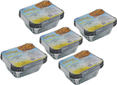Freshee Aluminium Utility Container  - 450 ml(Pack of 5, Silver)