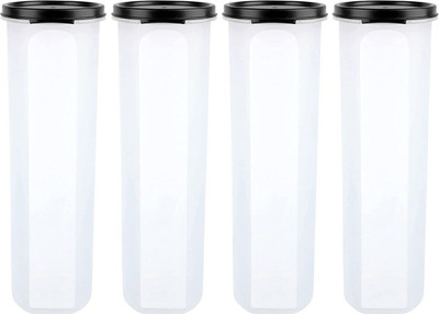 Cutting EDGE Plastic Grocery Container  - 4400 ml(Pack of 4, Black)