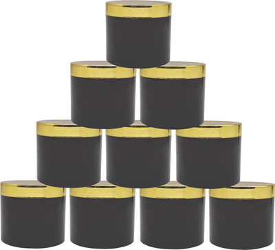 PrismaPac Plastic Utility Container  - 100 g(Pack of 10, Brown, Gold)