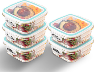 Allo Glass Fridge Container  - 550 ml(Pack of 5, Clear)