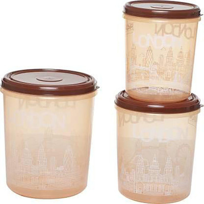 AMAZE ACTIONWARE Plastic Utility Container  - 5 L, 7 L, 10 L(Pack of 3, Brown)