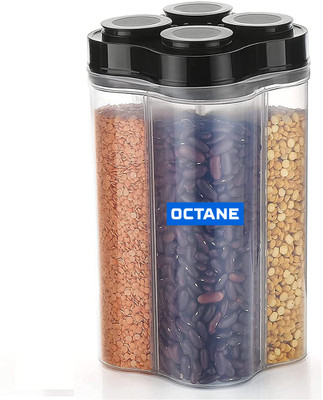 octane Plastic Grocery Container  - 1500 ml(Black)