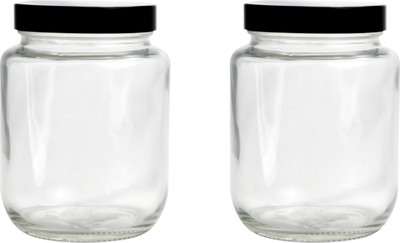 Pure Tree Glass Utility Container  - 750 ml(Pack of 2, Clear)