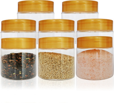 Pure Source India Plastic Utility Container  - 250 ml(Pack of 8, Gold)
