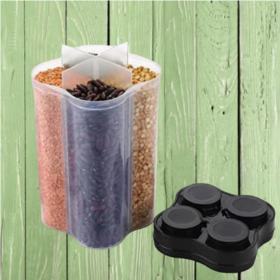 ADMONITION Plastic Grocery Container  - 2400 ml(White, Black)