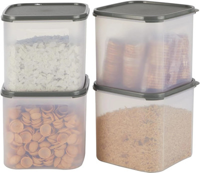 KOLORR Plastic Grocery Container  - 4000 ml(Pack of 4, Clear)
