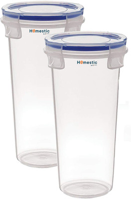 HOMESTIC by Kuber Industries Plastic Utility Container  - 500 ml(Pack of 2, White)