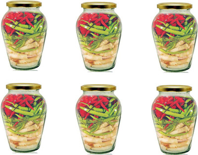 AFAST Glass Utility Container  - 350 ml(Pack of 6, Clear)