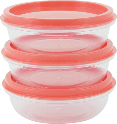 Unica Plastic Utility Container  - 250 ml(Pack of 3, Red)
