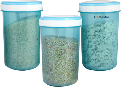 HOMESTIC by Kuber Industries Plastic Utility Container  - 2200 ml(Pack of 3, Blue)