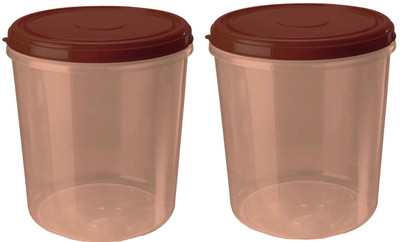 AK HUB Plastic Grocery Container  - 5000 ml(Pack of 2, Brown)
