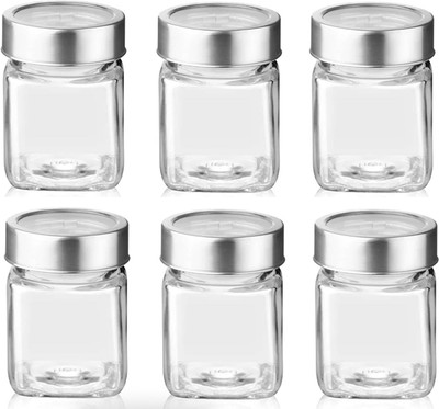 Homies Glass Utility Container  - 180 ml(Pack of 6, Clear)