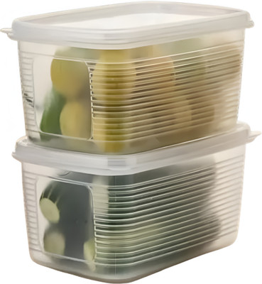 NEXTVIEW Plastic Fridge Container  - 1800 ml(Pack of 2, White)