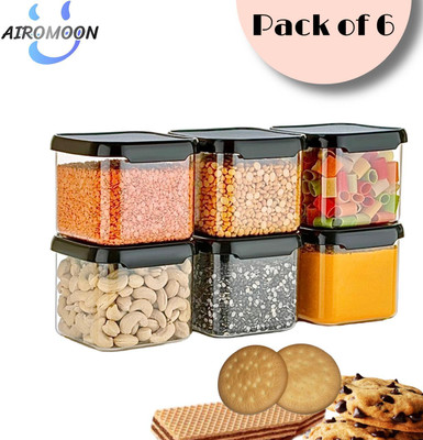 AIROMOON Plastic Grocery Container  - 500 ml(Pack of 6, Clear)