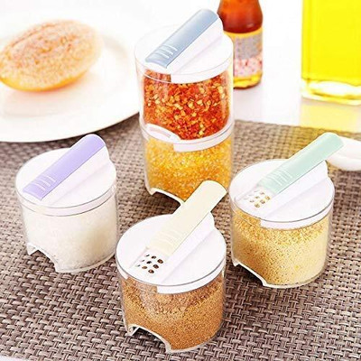 VEDHAK Plastic Cookie Jar  - 100 ml(Multicolor)