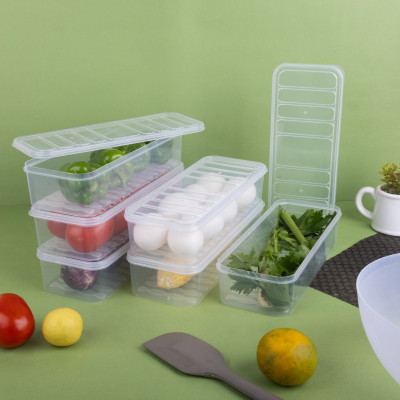 Fivean Plastic Fridge Container  - 1200 ml(Pack of 6, Clear)