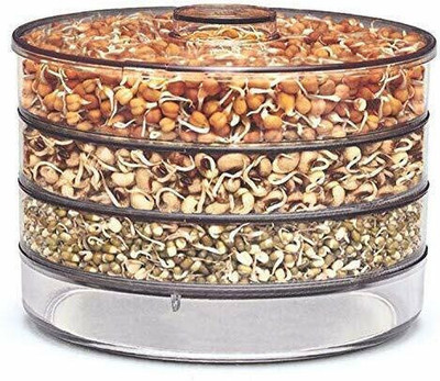 LaVichitra Plastic Sprout Maker  - 1000 ml(Pack of 3, White)