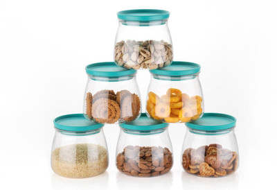JmInndustries Plastic Grocery Container  - 900 ml(Pack of 6, Blue)