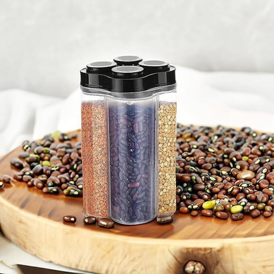 ADMONITION Plastic Grocery Container  - 2500 ml(Black)