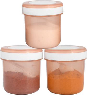 KUBER INDUSTRIES Plastic Utility Container  - 1100 ml(Pack of 3, Brown)