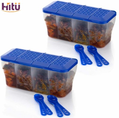 hitu Plastic Utility Container  - 1800 ml(Pack of 2, Blue)