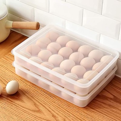 AK10ZONE Plastic Egg Container  - 4 dozen(Pack of 2, Clear)