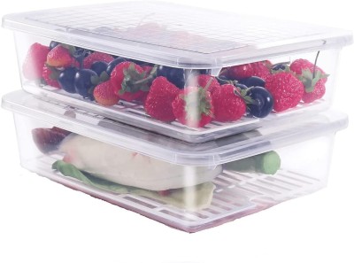 FIMTOWN Plastic Fridge Container  - 2500 ml(Pack of 3, White)