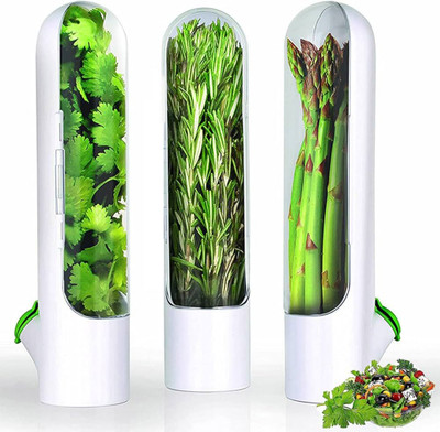 RASHARSH Plastic Fridge Container  - 200 ml(Pack of 3, White)