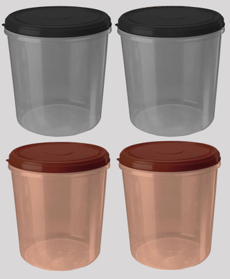 AK HUB Plastic Grocery Container  - 5000 ml(Pack of 4, Multicolor)