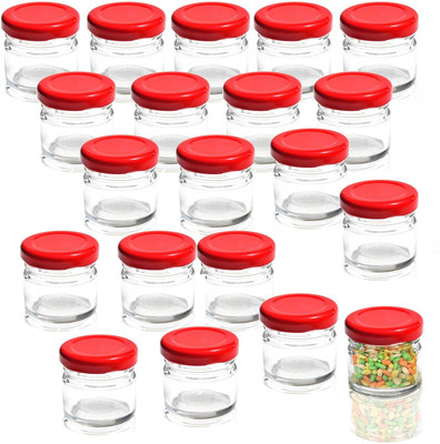 Pure Source India Glass Utility Container  - 20 g(Pack of 20, Clear)