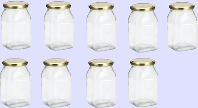 1st Time Glass Utility Container  - 400 ml(Pack of 9, Clear)