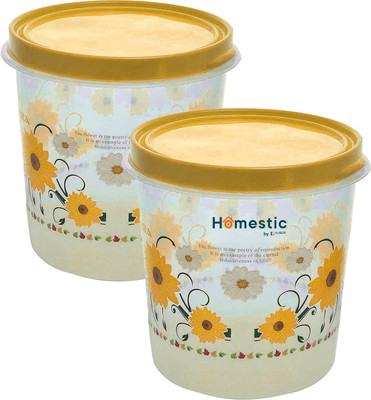 HOMESTIC by Kuber Industries Plastic Utility Container  - 10 L(Pack of 2, Yellow)