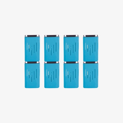 GLASAFE Glass Utility Container  - 250 ml(Pack of 8, Blue)