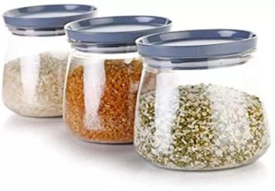 Kivanshi Plastic Grocery Container  - 800 ml(Pack of 2, Grey, Multicolor)