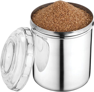 RK Stainless Steel, Plastic Grocery Container  - 1500 ml(Transparent, Silver)