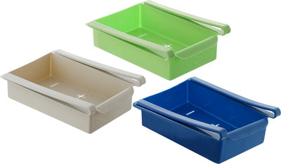 KUBER INDUSTRIES Plastic Fridge Container  - 700 ml(Pack of 3, Blue)