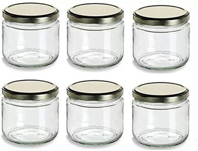 BILAL ANSARI Glass Grocery Container  - 350 ml(Pack of 6, Clear)