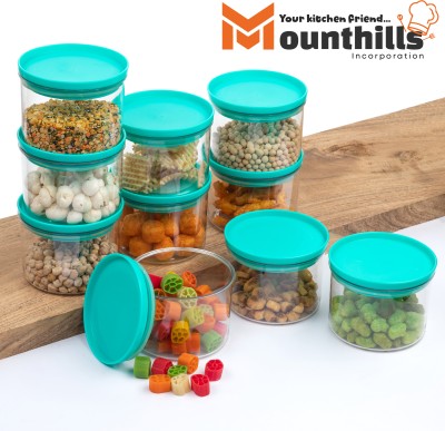 MOUNTHILLS Plastic Grocery Container  - 500 ml(Pack of 10, Green)